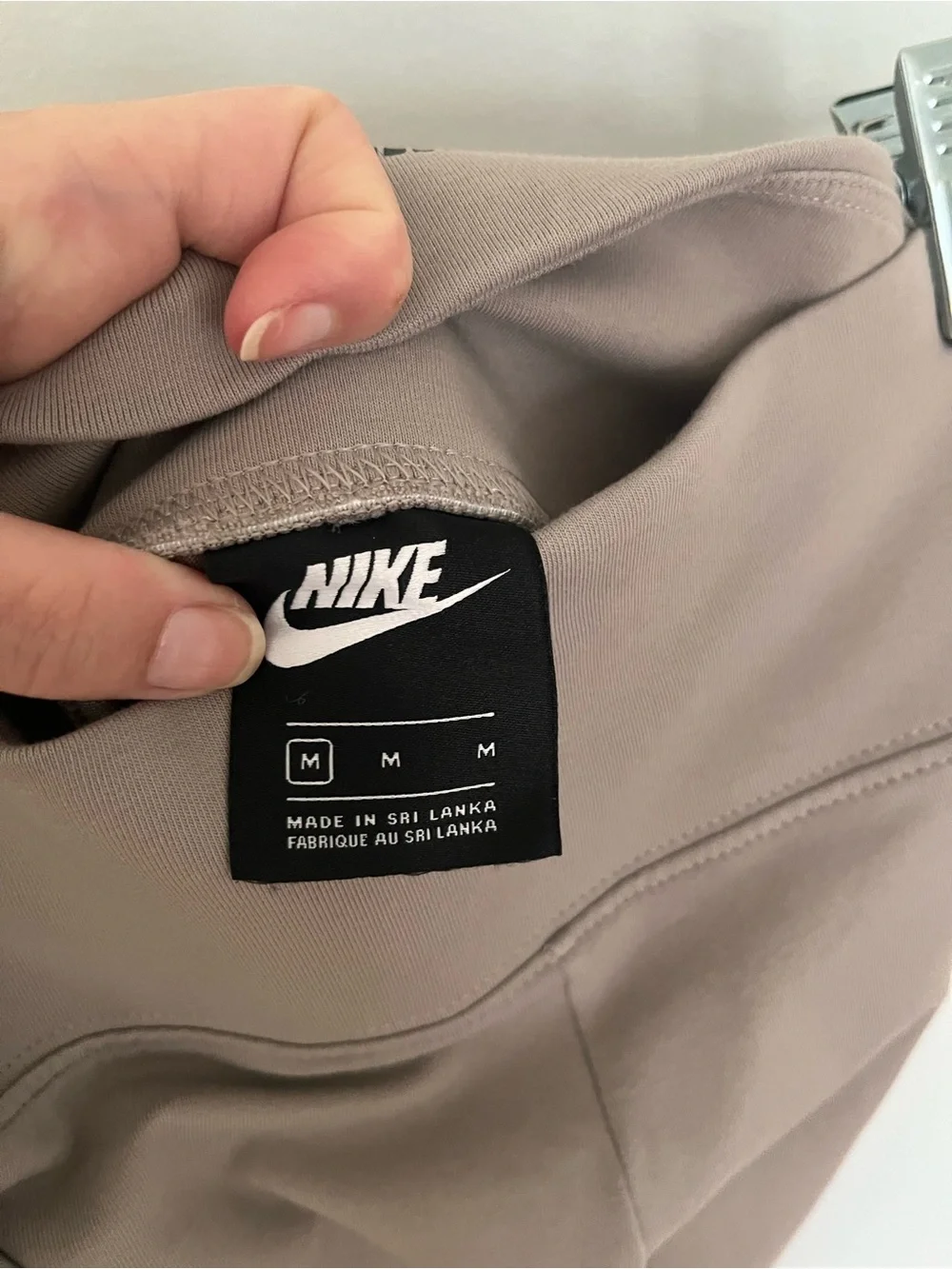 Nike Air Taupe Leggings with Black NIKE AIR Side Tape